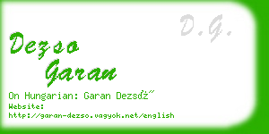 dezso garan business card